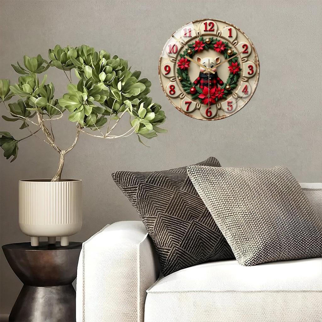 Large 12 Inch Glass Wall Clock for Corporate Awards and Recognition Ceremonies