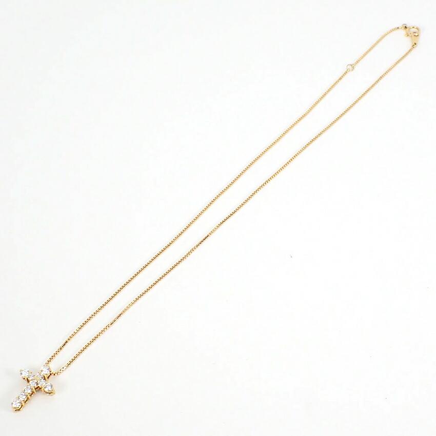 [Pre-owned] TASAKI / 18K Yellow Gold / Diamond / Cross / Pendant / j79-2