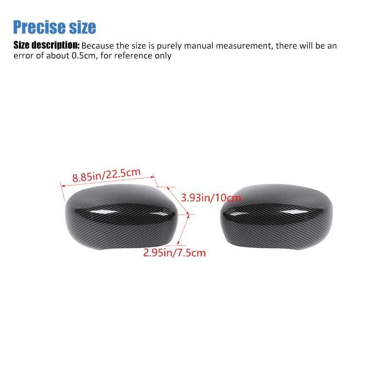 Car Rearview Mirror Decorative Frame Protective Cover For Dodge Charger For Chrysler 300C 2006-2010 Car Exterior Accessories , ABS Plastic