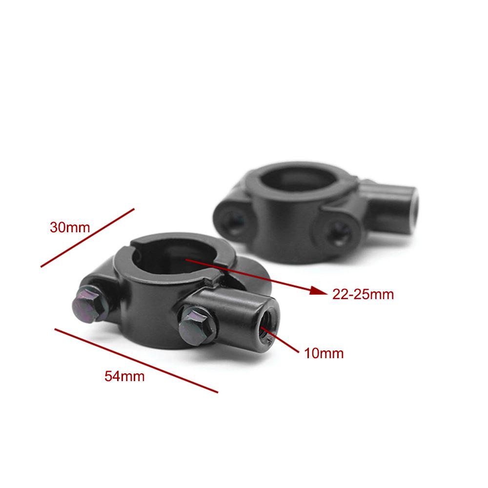 Handlebar Mirror Mount Clamp Aluminum Handlebar Rearview Side Mirrors Adapter Holder Clamp for Motorcycle Scooter, 2 Pcs 10mmCelsius