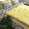 1PC/3PCS Printed Bedspread Queen Size Floral Cotton Quilt Bedding Set, Lightweight Summer Quilted Blanket for Bed Comforter