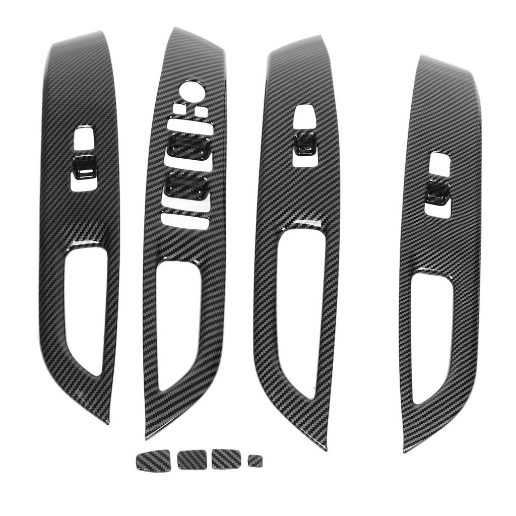 8 Stück Türfenster Schalterblende Dekoration Kohlefaser-Stil Hebeschalter Tastenabdeckung Ersatz Für Hyundai Tucson
