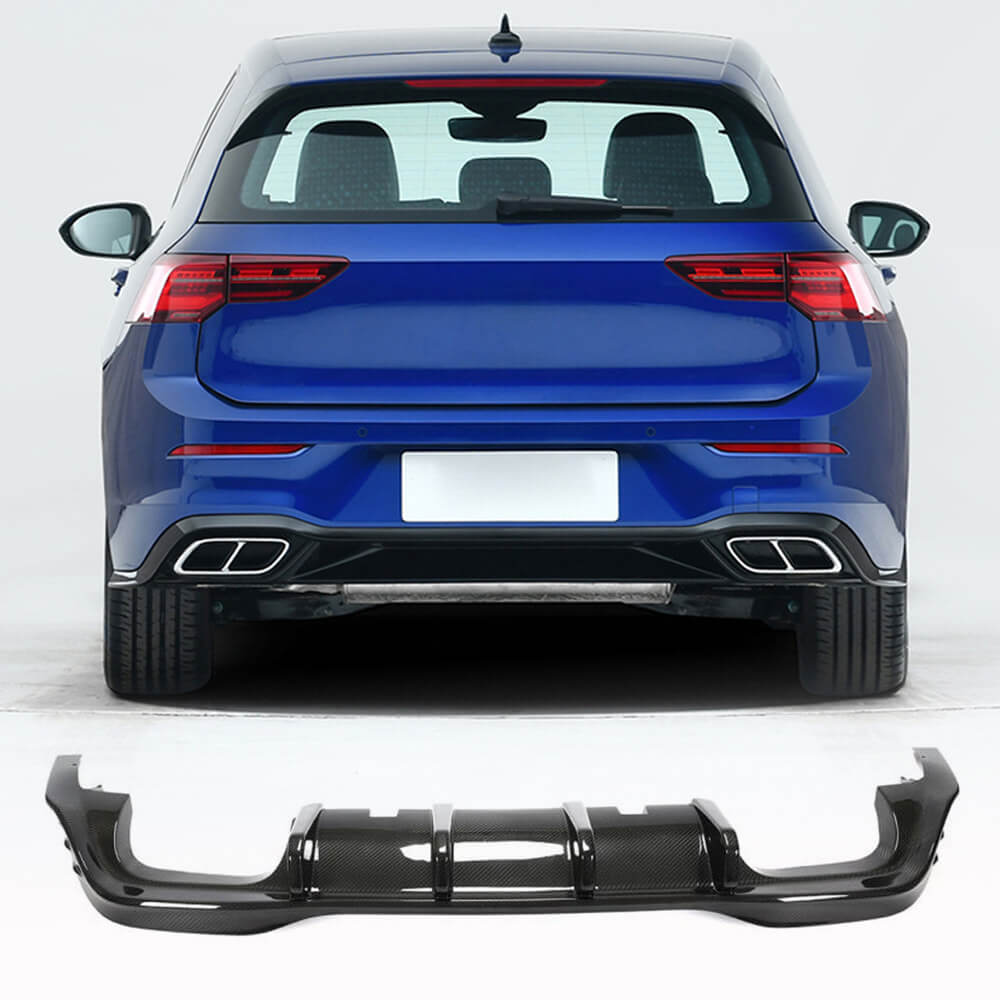 

Rear bumper diffuser (for R HB, Dry Carbon) for Volkswagen Golf 8