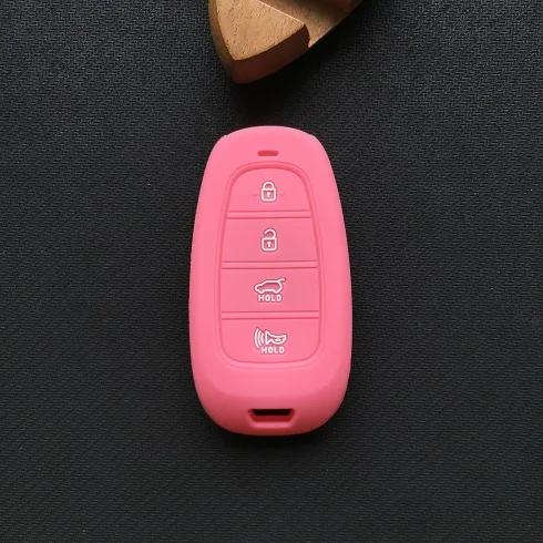 Silicone Car Key Cover Case For Hyundai New Shengda/Ge Rui Santa Fe Ix45 Car Key Cover 4 Button Porta Llaves Pared Casa