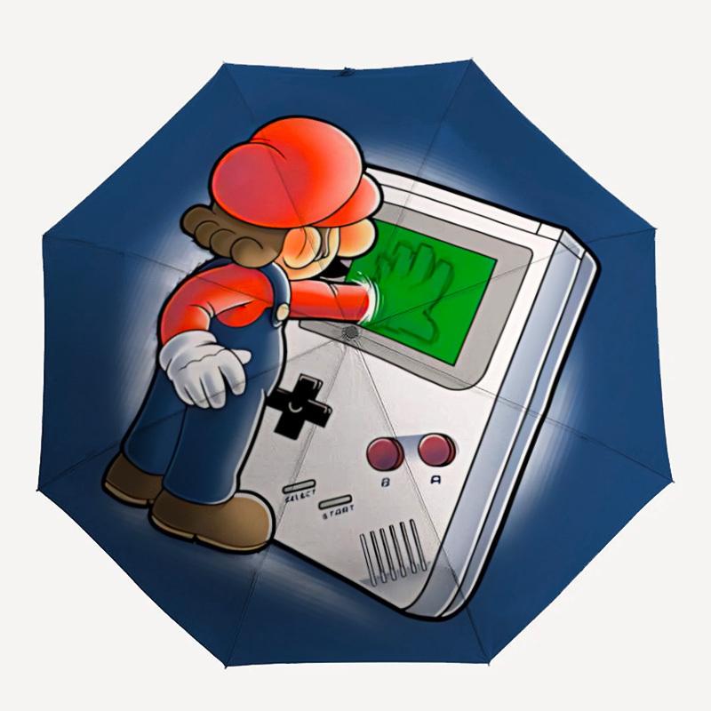 

Mario Automatic Open/Close Umbrella Compact Travel Umbrella, 8 Rib Heavy Duty Construction, Ideal Gift, 196
