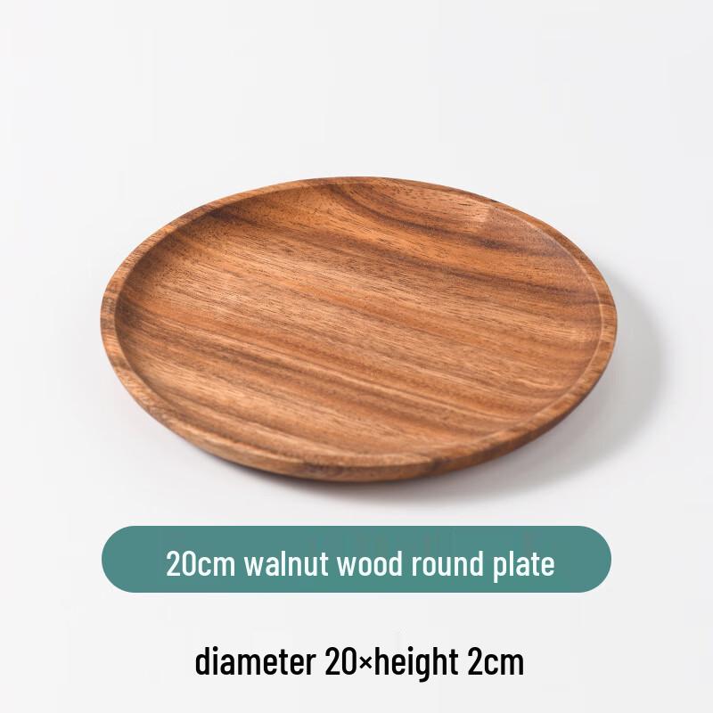 Walnut Wood Round Tea & Snack Serving Tray