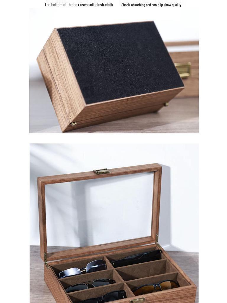 Black Wood Grain Watch and Jewelry Storage Display Box