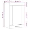 VidaXL Vitrine suspendue "Lyon" Chêne artisanal 40 x 31 x 60 cm Bois d'ingénierie 856099