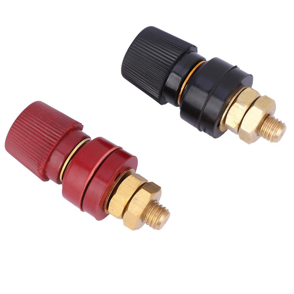 2PCS 200A Brass Pillar Terminal Block M8 Thread Terminal Post 555 Binding Post  Electrical Wiring