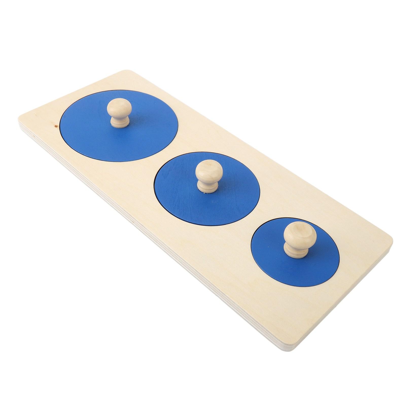 

Wooden Single Shape Puzzle Toy Hand Eye Coordination Round Shape Toddler Puzzle Toy for Preschool