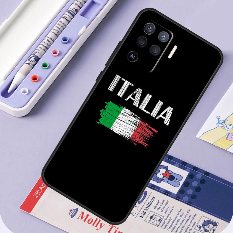 Italian Italy Flag For Oppo A40 A60 A80 A94 A74 A54 A15 A18 A38 A58 A78 A98 A16 A76 A96 A57 A17 A77 A5 Pro Case