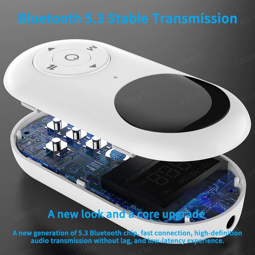 3-In-1 Bluetooth 5.3 Receiver Transmitter FM Wireless Audio Adapter 3.5mm AUX With MIC HD Handsfree Calling For Car Kit Speaker