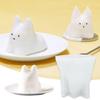 Cute Cartoon Cat Milk Pudding Silicone Mold Jelly Bowl Mousse Chocolate White Cold Ice Powder Mold Cake Decoration Accessories