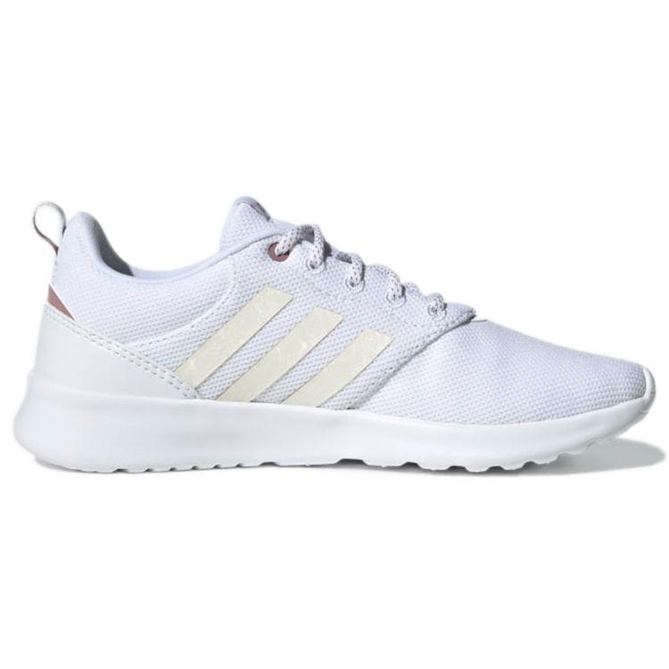 Adidas Neo Qt Racer 2.0 Fabric Comfortable Non-Slip Wear-Resistant Low-Top Casual Shoes Women Sneaker White GX5673