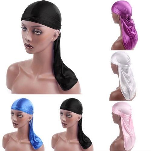 Silky Pirate Hat for Men Women Headwrap Headscarf Soft Cap for Hair Hip Hop Cap Lot Silk Caps