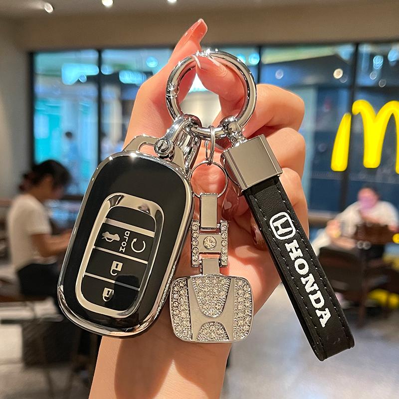 Car modification rear key cover applicable For Honda Logo Hyundai Nissan Infiniti including key pouch CR-V Auto Interior Key Bag TT5