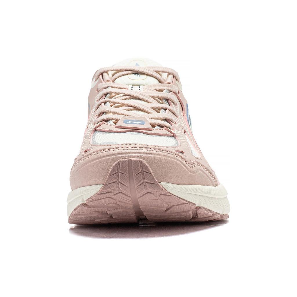 New LiNing Feather V2 Cushioned Slip Resistant Abrasion Resistant Low Top Running Shoes Women's Tea Orange Pink ARXT022-6
