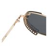 Retro Round Double Beam Sunglasses Metal Hollow Large Frame Sun Glasses For Men Women Shades Outdoor Driving Goggles Uv400