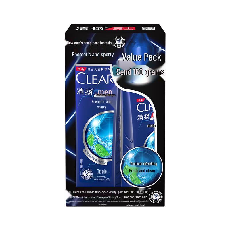 

Clear Men Anti-Dandruff Vitality Sport Mint Shampoo