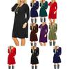 Women's Casual Swing T Shirt Dress Long Sleeve Pocket Loose Tunic For Effortless Style