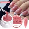 UV/LED Gel na prodlužování nehtů Křišťálový fototerapeutický gel Modelovací Rychle vytvrzující Pevný gel DIY Salon Nástroj pro nail art