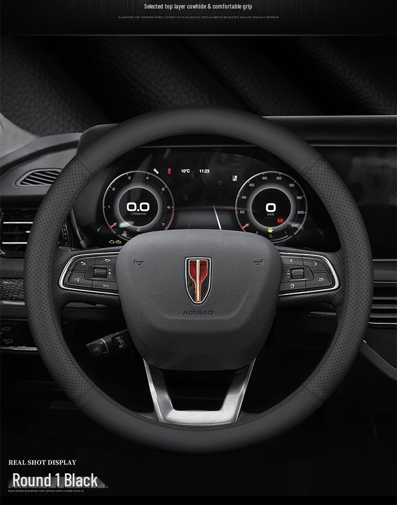 Genuine Leather Steering Wheel Cover for Hongqi H5/H7/H6/E-H9/HS7/HS5/EQM5 Models