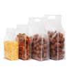 Frosted Transparent Self-Sealing Snack Bag with Handle for Dried Fruit and Tea Storage