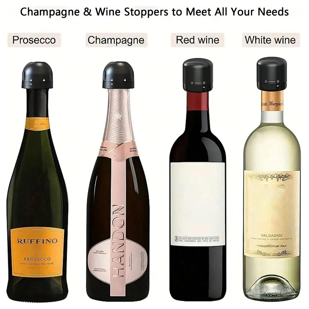 Vacuum Wine And Champagne Bottle Stopper Sleeve Sealing Bottle Cap Leak-Proof Wine Preservation Bottle Cap Bar Tool