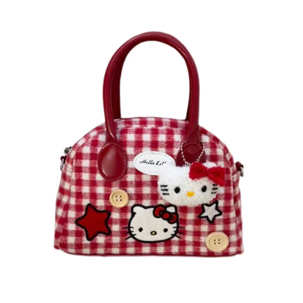 Cute Cartoon Hello Kitty Pu Shoulder Bag With Pouch For Daily Use