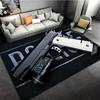 HD Rifle Area Rug Pistol Revolver Gun Carpet Modern Weapons Rugs Living Room Bedroom KitchenDoormat Bathroom Anti-slip Floor Mat