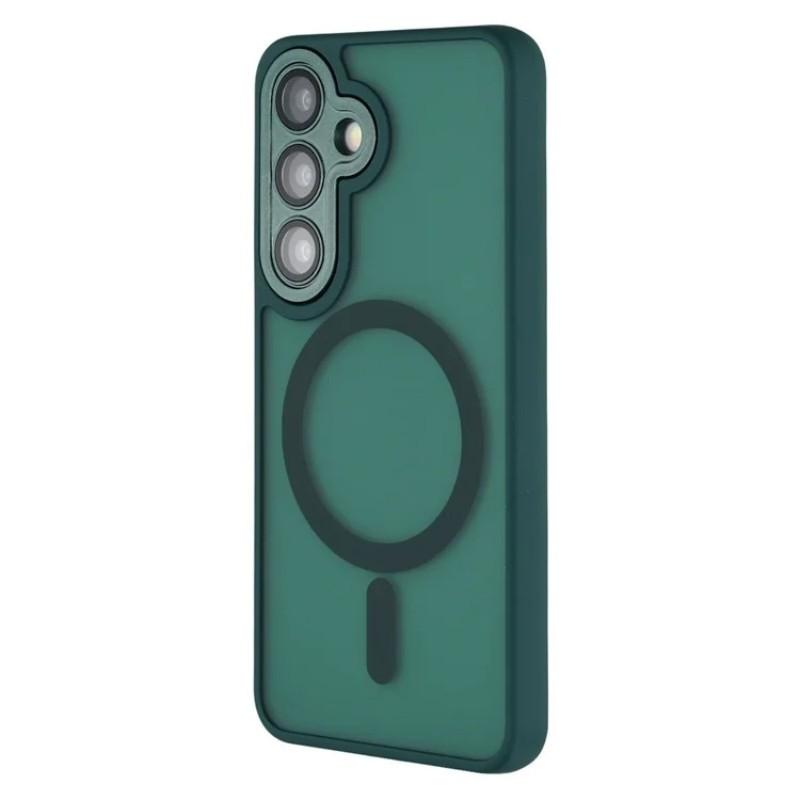 For Samsung Galaxy S23 FE Case Compatible with MagSafe WANLONFENG QB Series PC TPU Phone Cover with Screen Film