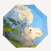 1pc Bunny Flower Automatic Open/Close Umbrella, Windproof, Folding Compact Umbrella with Lightweight Design for Women/Men065