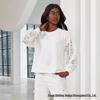 Solid Color Crochet Patchwork Long Sleeve Hoodie