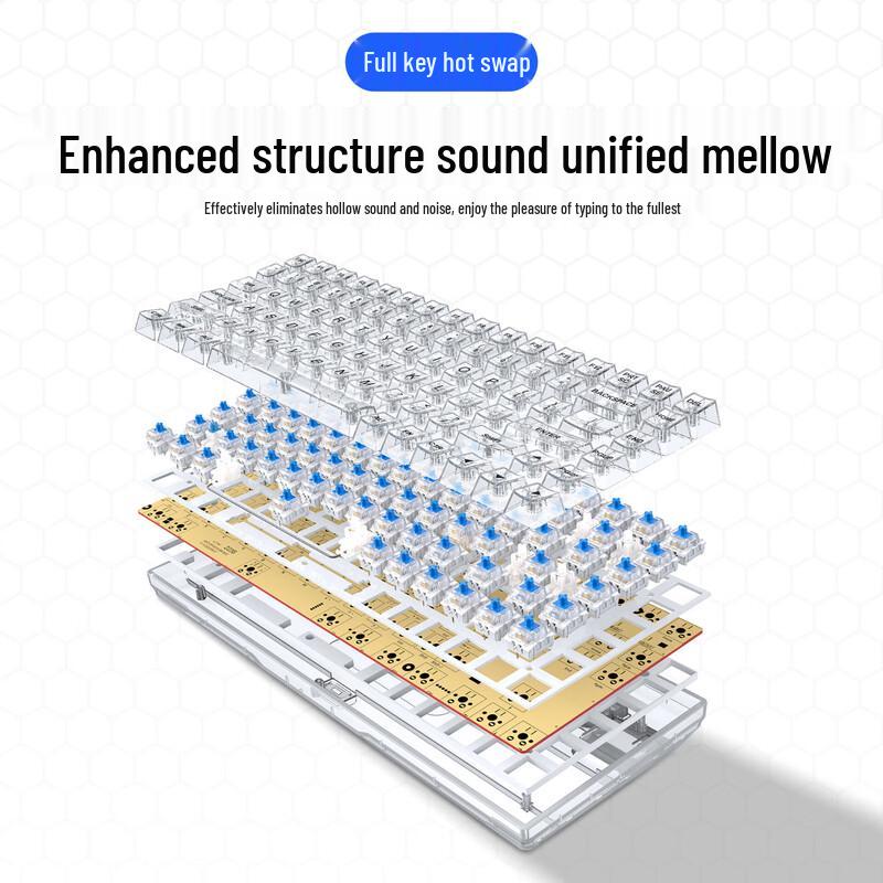 Y-FRUITFUL K840 84-Key RGB Hot-Swappable Mechanical Keyboard