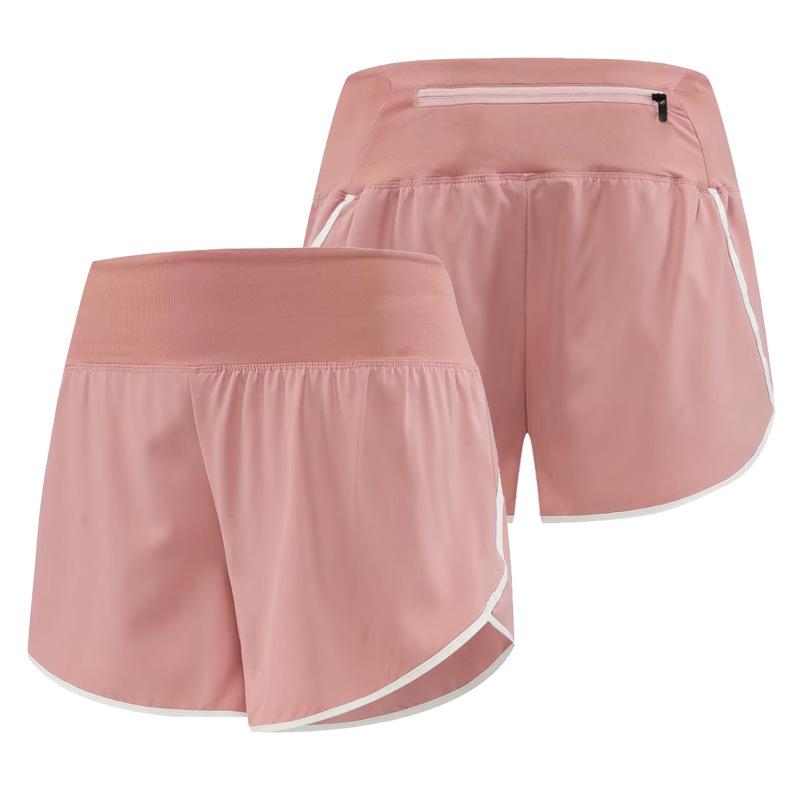 2023 Women's Quick-Dry High-Waist Running Shorts with Phone Pocket and Anti-Exposure Feature