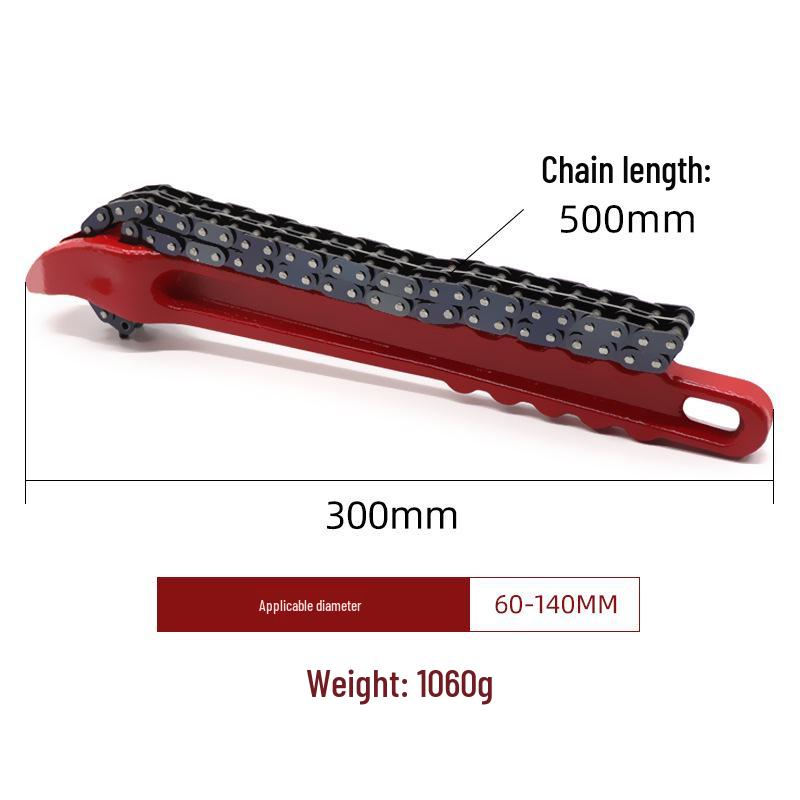 Double Chain Hook Filter Wrench - Oil Filter Removal Tool