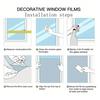 Frosted Window Privacy Film Heat Window Cling Anti-Glare UV Blocking Static Door Covering Decals for Bathroom