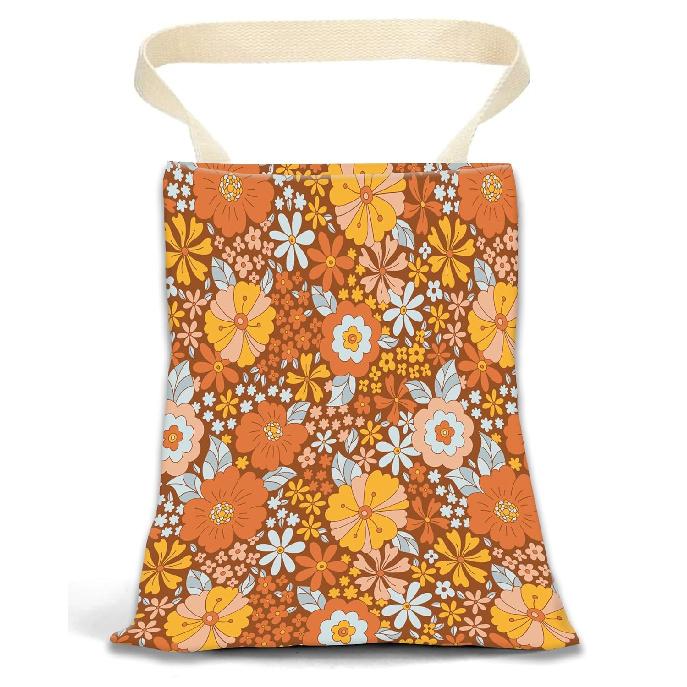 Car Garbage Can, Car Trash Bag, Car Garbage Bag, Hanging Car Trash Can for Car Accessories, Vehicle, Travelling, Camping, Cute Car Back Seat Cute Boho Flowers