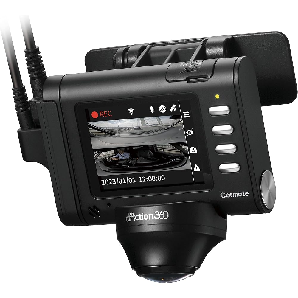 Carmate ARF 360 Degree Dash Cam with LCD Display and Front/Rear Cameras DC3600R