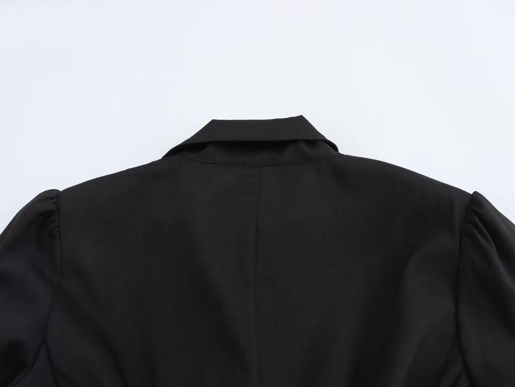 Spring 2025 Plus Size Women's Lace Patchwork Double-Breasted Suit Dress