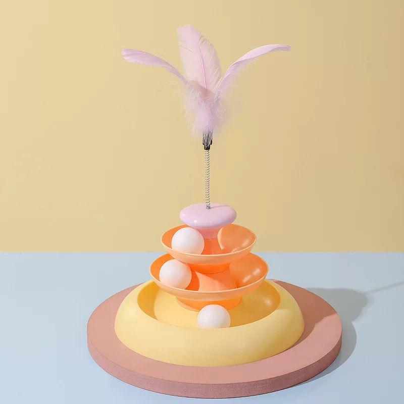 Cat Toys Self-entertainment Artifact Kitten Fun Cat Stick Cat Roulette Ball Kitten Kitten Automatic Play Cat Supplies