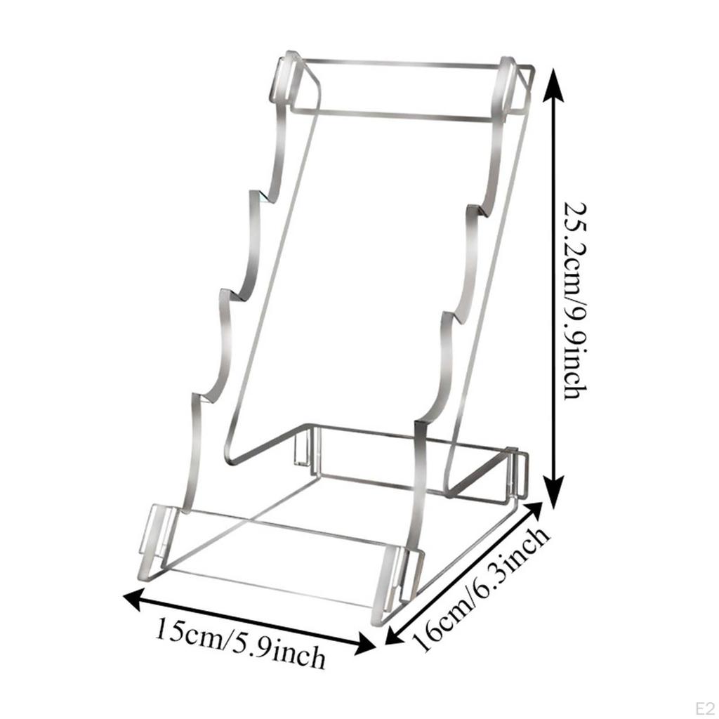Akryl Kniv Utstillingsstativ, Bordholder, 3-lags Bladstativ for Samlerrom,