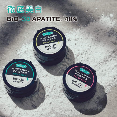 Dr. Oral 3D Whitening Powder Prime Mint and Toothbrush Set [Made In Japan] Thorough Whitening Bio 3D Apatite Eggshell Apatite 75103