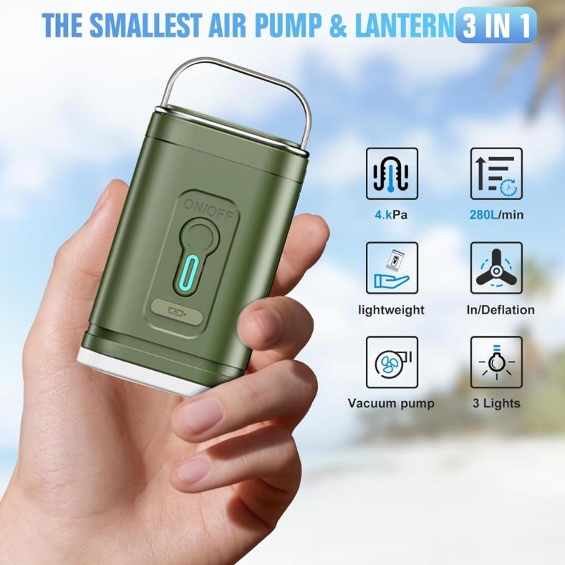 Rechargeable Electric Pumps for Inflatables Portable Air Pumps Inflate Deflate for Air Mattress Vacuum Storage Bags
