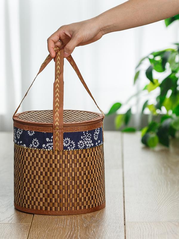Pu'er Tea Bamboo Woven Basket Set