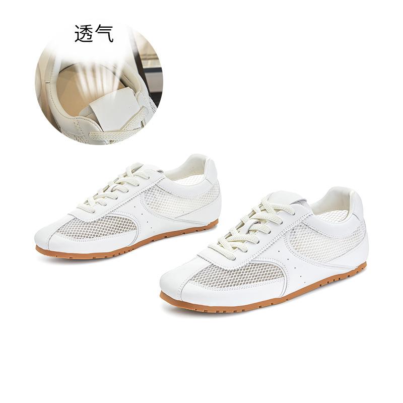 Leather Women's Autumn New Flat-bottomed Sports Shoes Women's Casual Versatile Shoes Children's Solid Color Women's Shoes Trend