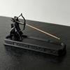 Handcrafted Home Fragrance Accessory Incense Holder with Catch Tray, Archer Warrior Figurine Burner, 3D Printed Detailed Statue Decorative Stick Stand