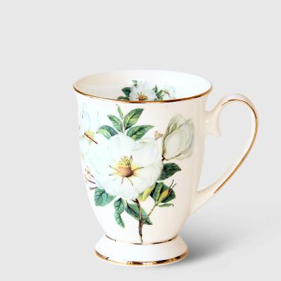 High Quality Ivory Porcelain Elegant Coffee Cup,Ceramic Mugs Luxury British Style Afternoon Tea Cup,office Mug