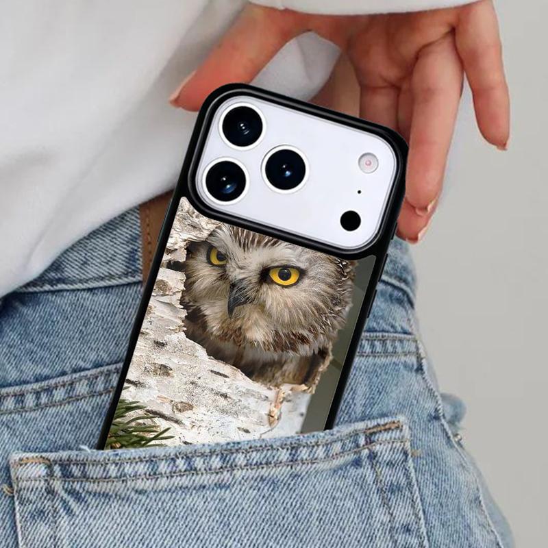 Owl Animal Pattern Phone Case for iPhone 17ProMax 12 13 14 15 16e 17 Pro Max Plus Air Cover