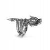 Ring Wedding Ring Dragon Signet Adjustable Vintage Men's Silver Metal